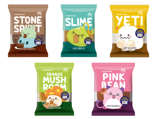 GS25에서 선보이는 '메이플스토리 빵' 시즌2 상품 이미지. GS25 제공